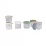 Conjunto de frascos de vidro para alimentos de bebé Beaba com tampas herméticas, 6 x 250 ml, mistura de cores naturais