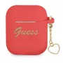 Capa GUESS GUA2LSCHSR para AirPods 1/2 Vermelha Silicone Charm Heart Collection