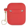 Capa GUESS GUA2LSCHSR para AirPods 1/2 Vermelha Silicone Charm Heart Collection