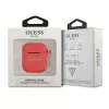 Capa GUESS GUA2LSCHSR para AirPods 1/2 Vermelha Silicone Charm Heart Collection