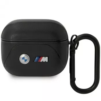 Capa BMW BMA322PVTK para AirPods 3.ª Geração Preta Pele Linha Curva