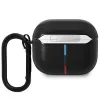 Capa BMW BMA322PVTK para AirPods 3.ª Geração Preta Pele Linha Curva