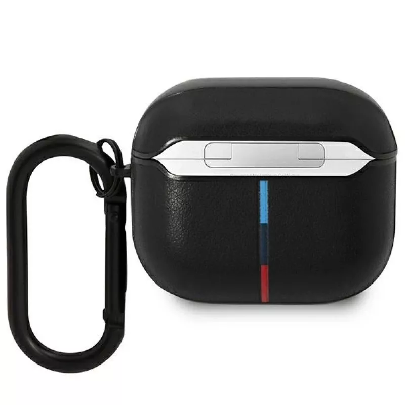 Capa BMW BMA322PVTK para AirPods 3.ª Geração Preta Pele Linha Curva