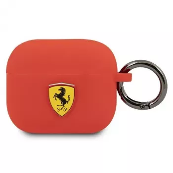 Capa de silicone Ferrari FEA3SILRE para Apple AirPods 3.ª Geração, Vermelha