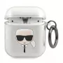 Capa Karl Lagerfeld KLA2UKHGS para AirPods 1/2 Prateada Brilhante Karl's Head