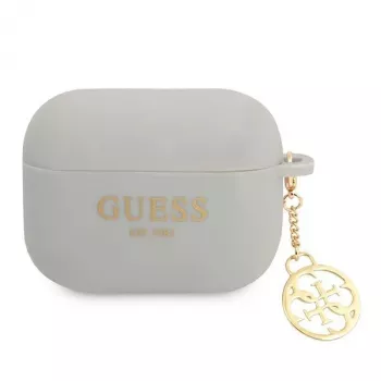 Capa Guess GUAPLSC4EG para AirPods Pro Cinzenta Silicone Charm 4G Coleção
