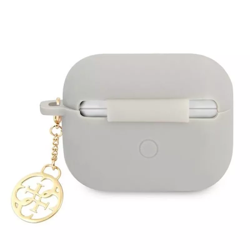 Capa Guess GUAPLSC4EG para AirPods Pro Cinzenta Silicone Charm 4G Coleção