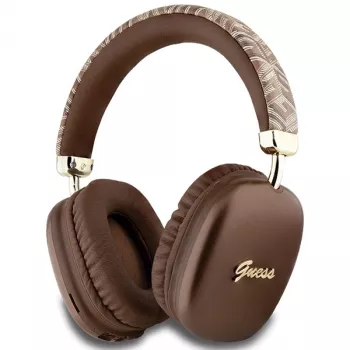 Auscultadores Bluetooth on-ear GUESS GUE003639 Gcube Metallic Script Logo Castanhos
