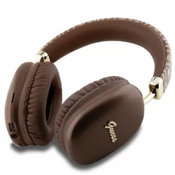 Auscultadores Bluetooth on-ear GUESS GUE003639 Gcube Metallic Script Logo Castanhos