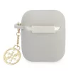 Capa Guess GUA2LSC4EG para AirPods 1/2 Cinzenta Silicone Pingente 4G Coleção