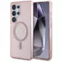 Capa MagSafe GUESS Glitter Circle Classic Logo para Samsung Galaxy S25 Ultra - Rosa