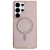 Capa MagSafe GUESS Glitter Circle Classic Logo para Samsung Galaxy S25 Ultra - Rosa