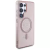 Capa MagSafe GUESS Glitter Circle Classic Logo para Samsung Galaxy S25 Ultra - Rosa