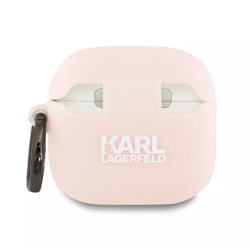 Capa Karl Lagerfeld Silicone Cabeça Choupette 3D para AirPods 4 - Rosa