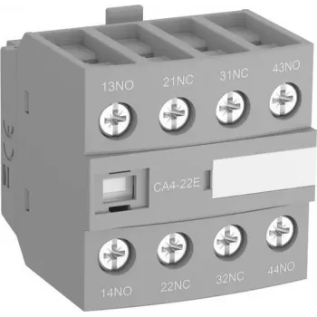 Bloco de contactos auxiliares ABB CA4-13M 1NO+3NC Montagem frontal Ligações por parafuso 690V