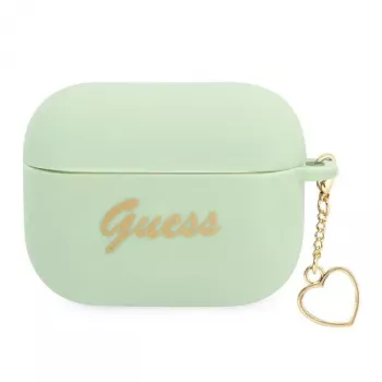 Capa GUESS GUAPLSCHSN para AirPods Pro Verde Silicone Charm Heart Collection