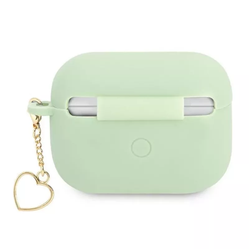 Capa GUESS GUAPLSCHSN para AirPods Pro Verde Silicone Charm Heart Collection