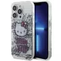 Capa rígida Hello Kitty HKHCP15LHDGPHT para iPhone 15 Pro IML Kitty On Bricks Graffiti Branca