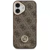 GUESS Capa MagSafe 4G Strass Logo e Big Strap com botões metálicos para iPhone 17 - Castanho