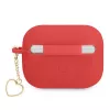 GUESS Capa para AirPods Pro vermelha em silicone Charm Heart Collection
