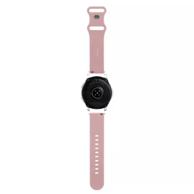 Hello Kitty Bracelete universal em silicone 22 mm rosa com design de cabeça da Kitty