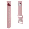 Hello Kitty Bracelete universal em silicone 22 mm rosa com design de cabeça da Kitty