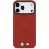 BMW M Capa MagSafe FW Metal Logo para iPhone 17 Pro Max, Vermelho