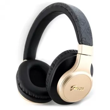 GUESS GUBH604GEMK Auscultadores Bluetooth over-ear pretos 4G Script