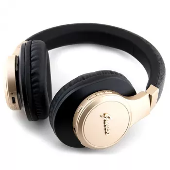 GUESS GUBH604GEMK Auscultadores Bluetooth over-ear pretos 4G Script