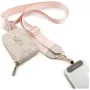 GUESS Correia universal para telemóvel 4G Metal Logo Crossbody com bolsa pequena - Rosa