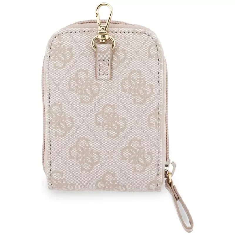 GUESS Correia universal para telemóvel 4G Metal Logo Crossbody com bolsa pequena - Rosa
