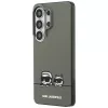 Karl Lagerfeld Capa MagSafe IML Peekaboo Karl&Choupette para Samsung Galaxy S26 Ultra verde