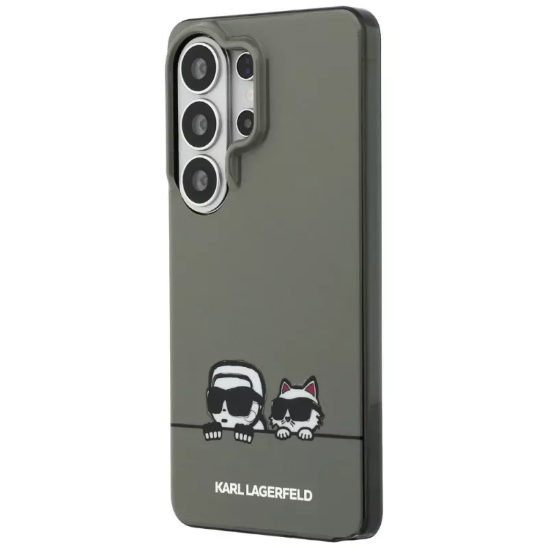 Karl Lagerfeld Capa MagSafe IML Peekaboo Karl&Choupette para Samsung Galaxy S26 Ultra verde