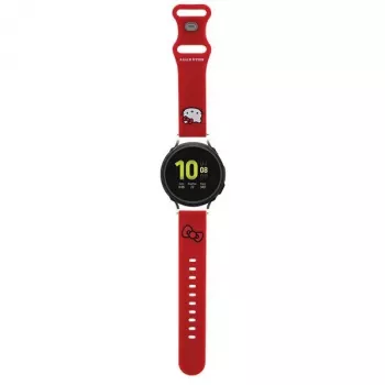 Hello Kitty Bracelete universal em silicone HKUWMSCHBLR cabeça da Kitty vermelha 20 mm