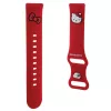 Hello Kitty Bracelete universal em silicone HKUWMSCHBLR cabeça da Kitty vermelha 20 mm