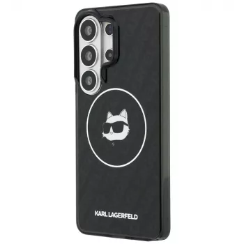 Karl Lagerfeld Capa MagSafe IML Repeated Choupette para Samsung Galaxy S26 Ultra, Preta