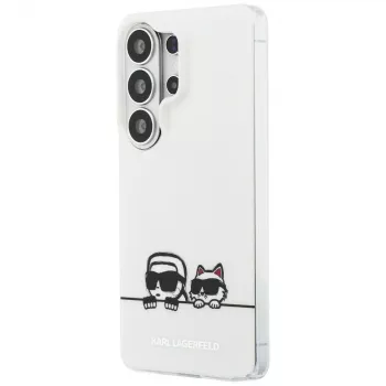 Karl Lagerfeld Capa MagSafe IML Peekaboo Karl & Choupette para Samsung Galaxy S26 Ultra - Transparente