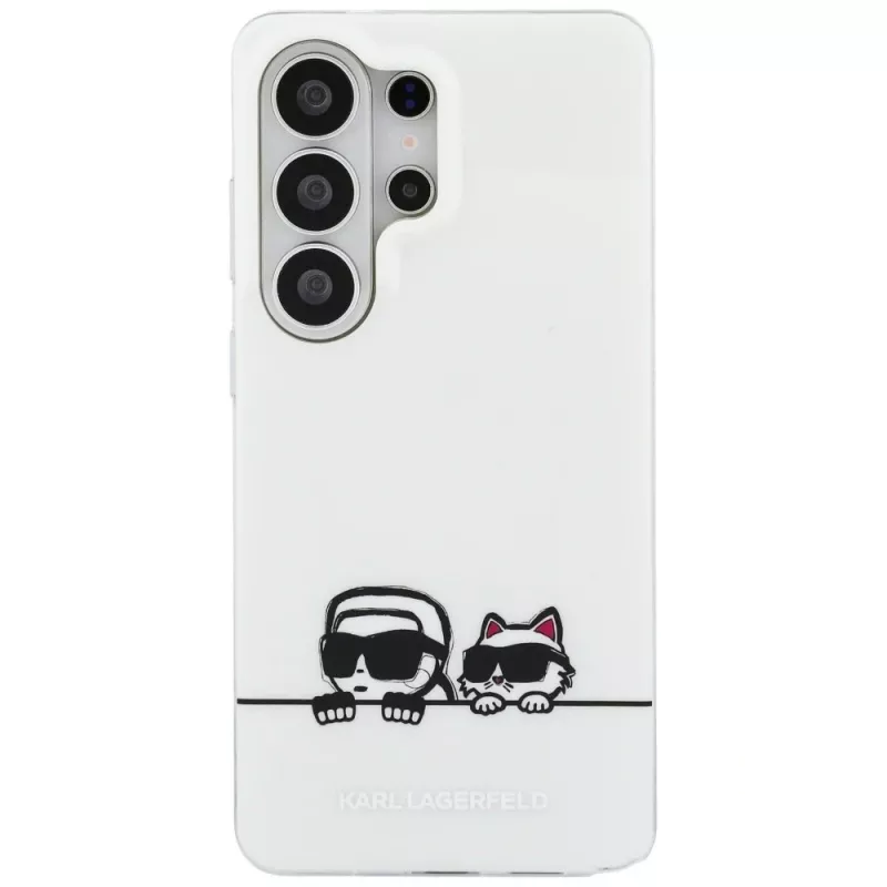 Karl Lagerfeld Capa MagSafe IML Peekaboo Karl & Choupette para Samsung Galaxy S26 Ultra - Transparente