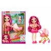 MGA Rainbow High Jr High Babysitters Boneca de moda - Stella Monroe, boneca colecionável de 23 cm totalmente articulada com acessórios de babysitting