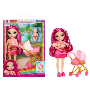 MGA Rainbow High Jr High Babysitters Boneca de moda - Stella Monroe, boneca colecionável de 23 cm totalmente articulada com acessórios de babysitting