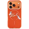 Karl Lagerfeld Capa MagSafe IML Choupettes Karl Script Logo para iPhone 17 Pro - Laranja