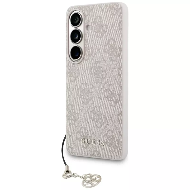 GUESS Capa MagSafe 4G Classic Logo Charm para Samsung Galaxy S26 - Rosa