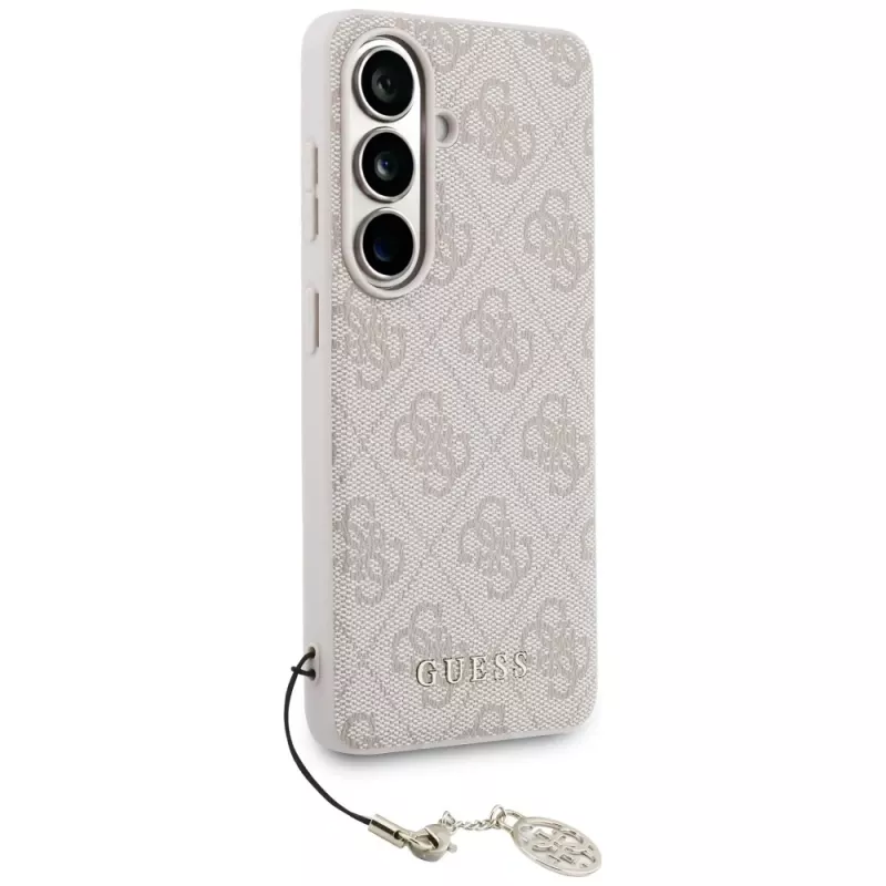 GUESS Capa MagSafe 4G Classic Logo Charm para Samsung Galaxy S26 - Rosa