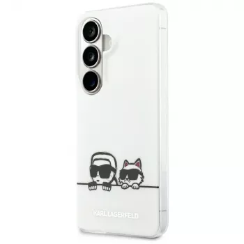 Karl Lagerfeld Capa MagSafe IML Peekaboo Karl & Choupette para Samsung Galaxy S26, Transparente