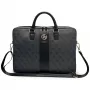 GUESS Mala para portátil 4G Round & Classic Logos Stripe 16 polegadas preta