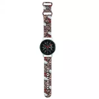 Hello Kitty Bracelete universal em silicone Graffiti rosa 22 mm
