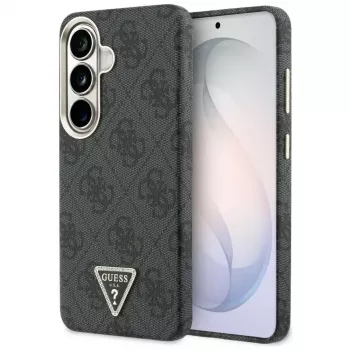 Guess Capa MagSafe 4G Triangle Logo para Samsung Galaxy S26 - Preta