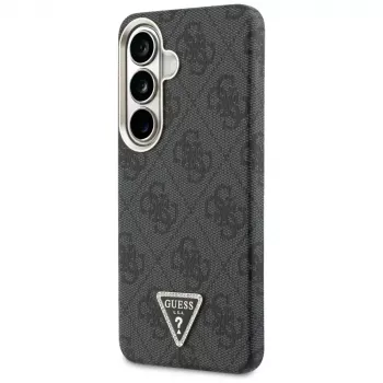 Guess Capa MagSafe 4G Triangle Logo para Samsung Galaxy S26 - Preta