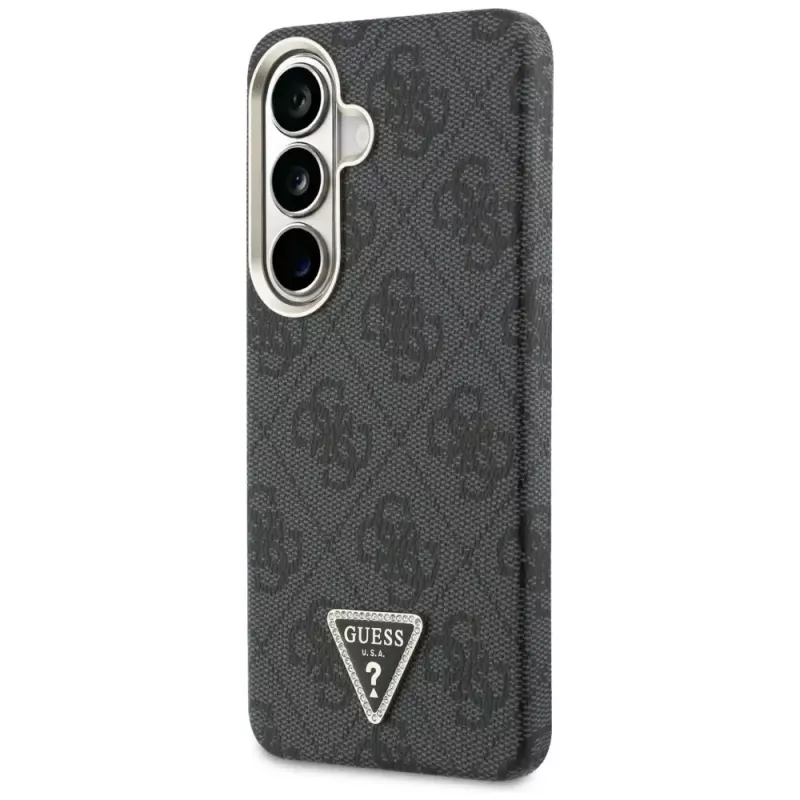 Guess Capa MagSafe 4G Triangle Logo para Samsung Galaxy S26 - Preta
