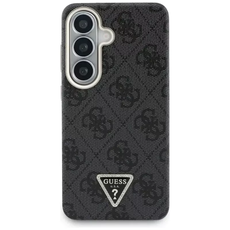 Guess Capa MagSafe 4G Triangle Logo para Samsung Galaxy S26 - Preta